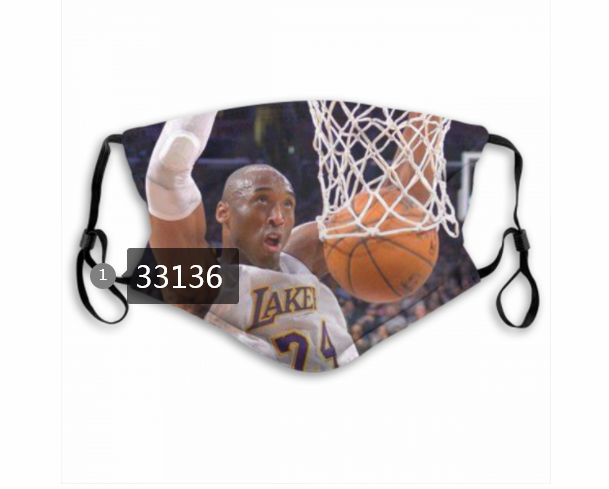2021 NBA Los Angeles Lakers #24 kobe bryant 33136 Dust mask with filter